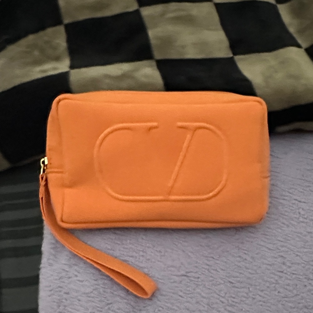 Orange Designer Wristlet